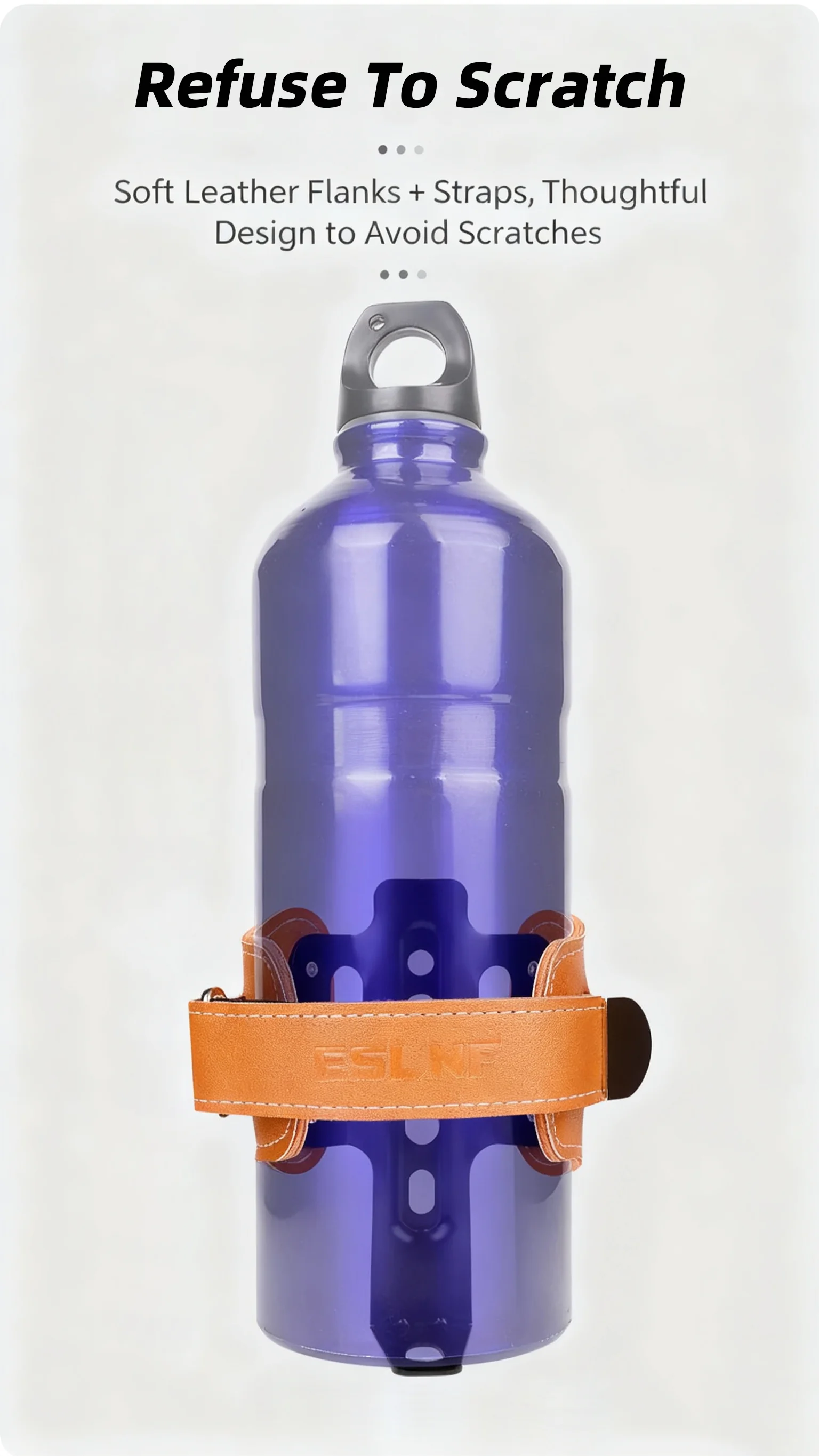 Einstellbare Straße Fahrrad Wasser Flasche Käfig Aerodynamische Mountainbike Flasche Halter Hochwertige Leder Flasche Halterung – Detail 5