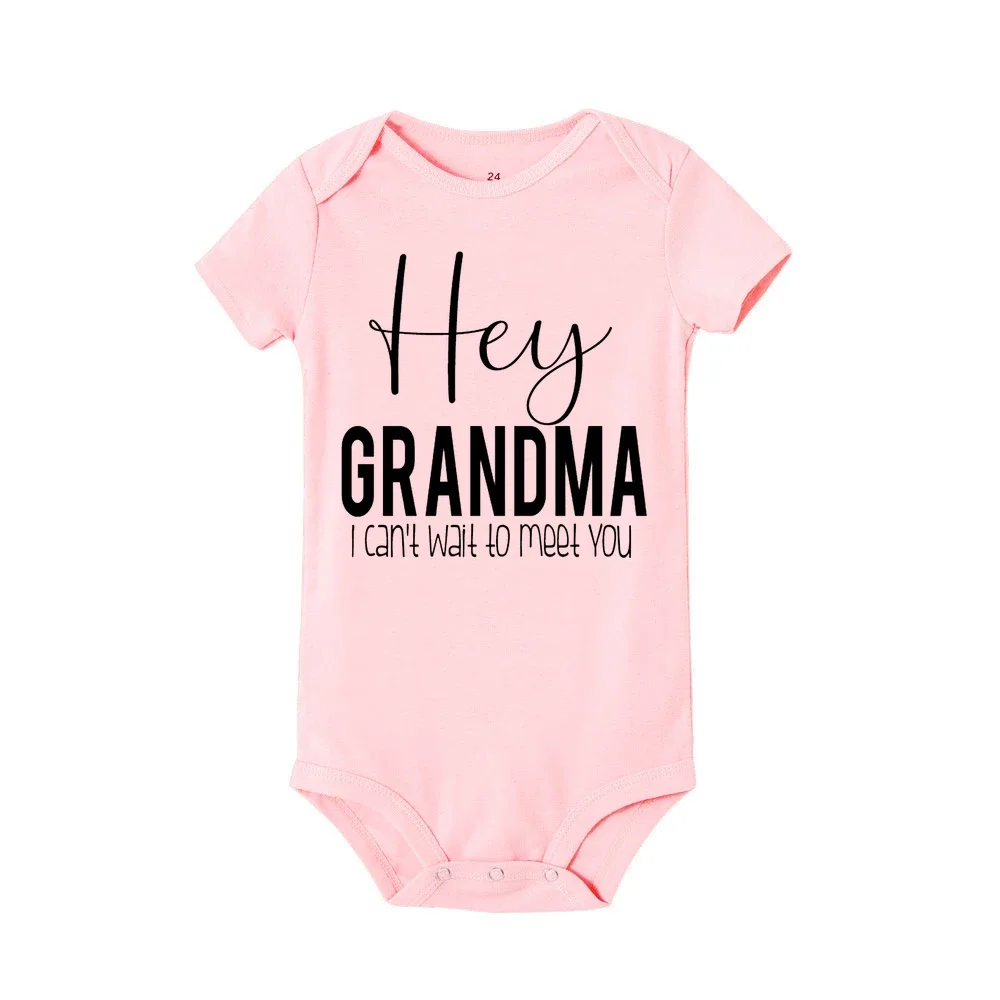 Hey Aunt I Can't Wait To Meet You Announcement Baby Bodysuit Summer Boy Girl Romper Pregnancy Reveal Clothes Infant Shower Gifts 5