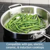 Stainless Steel Sauté Pan 4 Quart Induction Oven Broiler Safe 600F Pots and Pans, Cookware Silver 3