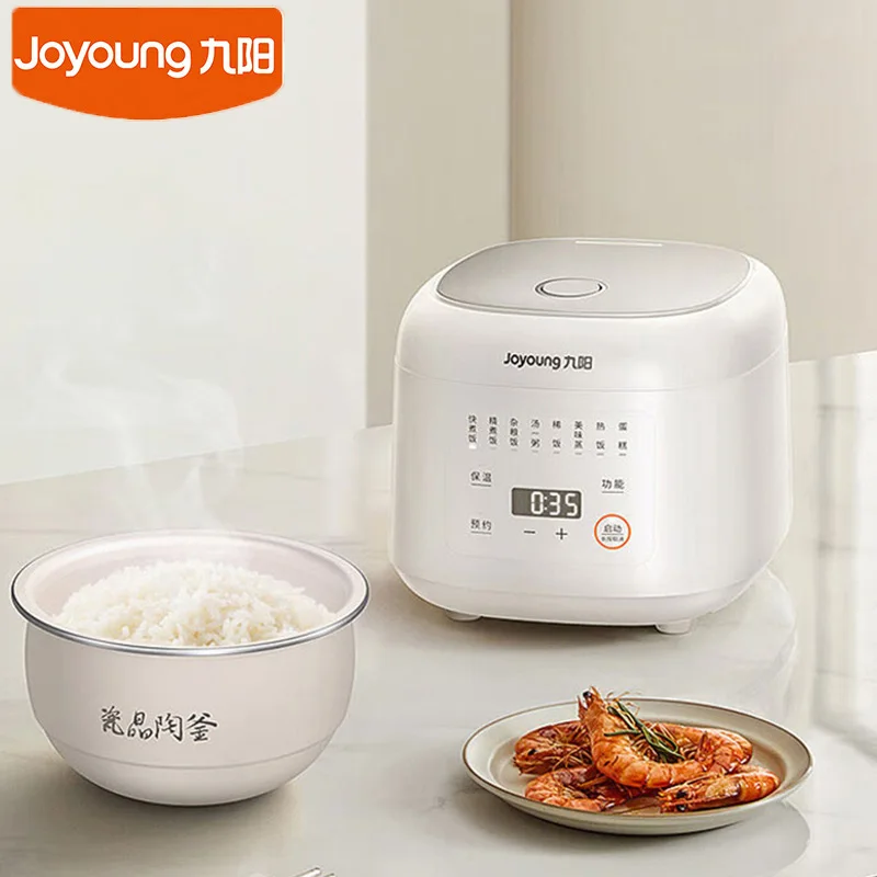 Joyoung 다기능 세라믹 크리스탈 라이너 밥솥, 가정 주방용 죽 수프 밥솥, 24 시간 예약 F-20FY2, 2L 