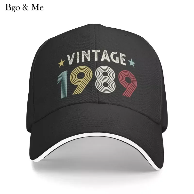 

2023 New Punk Unisex Vintage 1989 Birthday Gift Baseball Cap Adult Adjustable Dad Hat Men Women Hip Hop