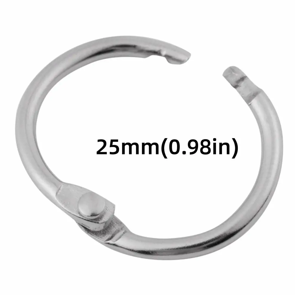 20PCS 바인더 링 실버 메탈 힌지 링 금속 스프링 O 링 스플릿 키 링 바인더 링 스크랩북