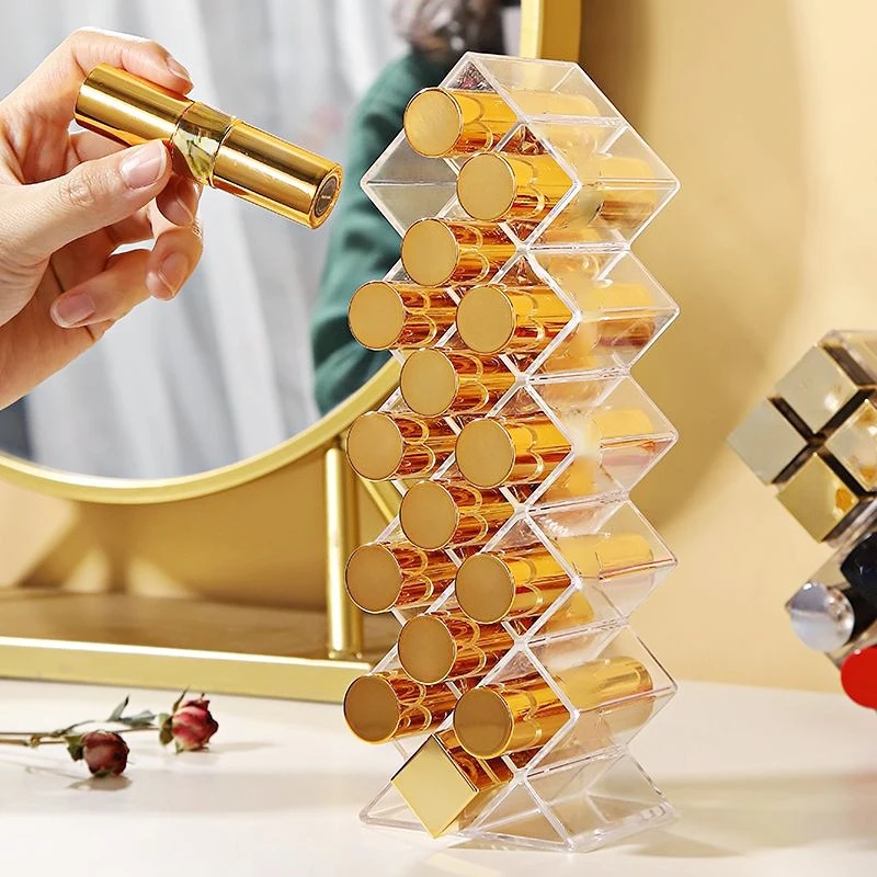 1pcs Fish Lipstick Case Desktop Organizer Box Multi-compartment Organizer Lipstick Display Rack 16 Compartment Fish 3