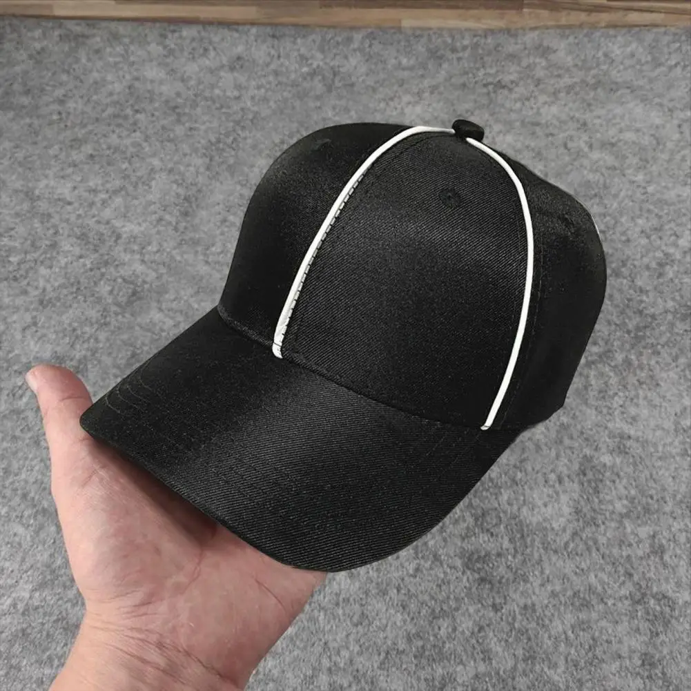Coach Baseball Hat Long Brim Fasten Tape Adjustable Summer Hat Ponytail Hole Sunscreen Sport Training Referee Headwear
