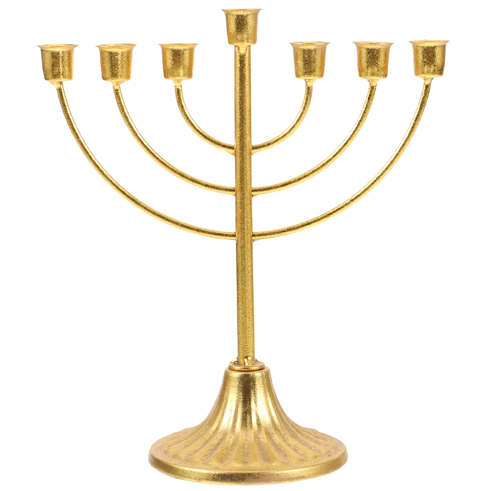 

Israel Menorah Temple 7-Branch Candle Holder Candelabrum Retro Candle Stand Head Candle Cup Home Decoration Retro