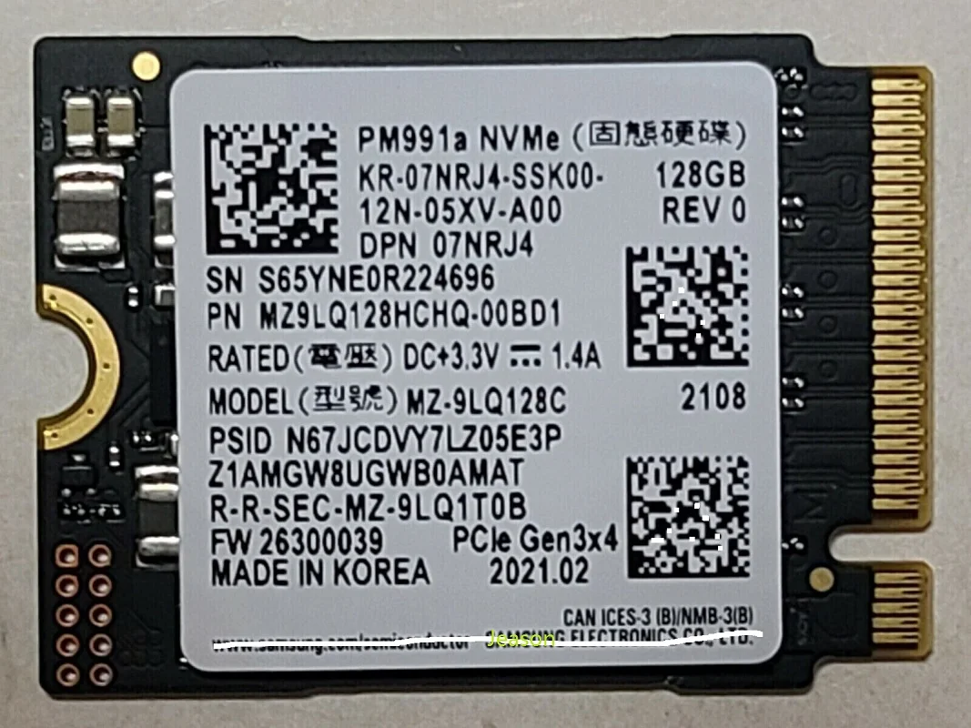 

New PM991A PCIe NVMe 128GB SSD Solid State Drive MZ-9LQ128C 30mm - OEM