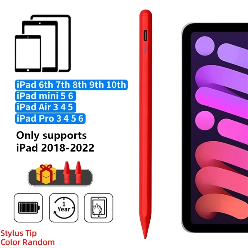 LED Power Indicator Touch Stylus Pencil with Palm Rejection Design