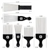 1 Piece Afro Fork Comb Stainless Steel Wide Teeth Hairdressing Brush Metal Pins Pick Hair Styling Tools Insert Curly Hair Comb 4