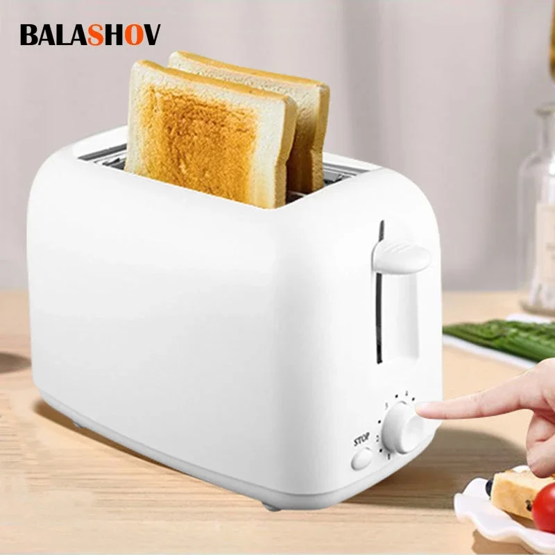 Mini Breakfast Bread Machine Automatic Removable Crumb Tray Toasters 6