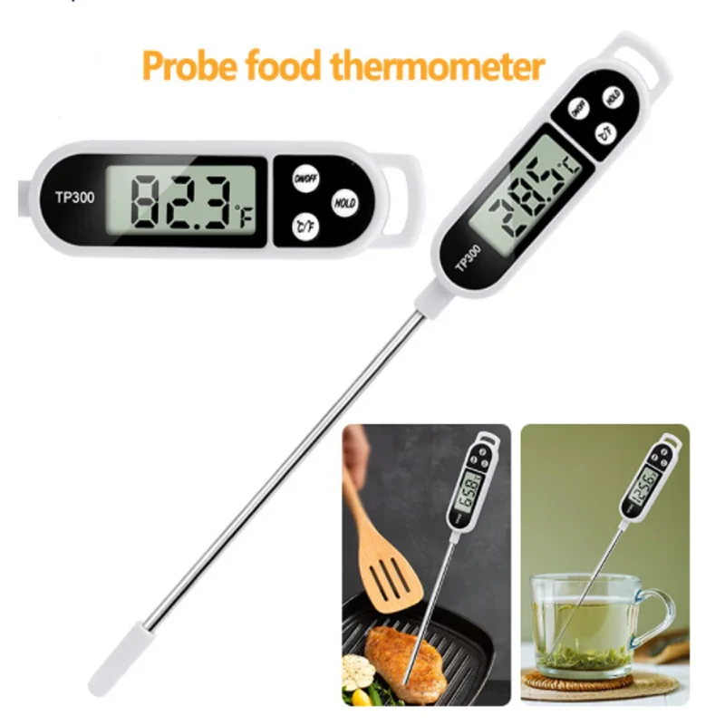 Food Thermometer Digital Real-Time Reading Meat And Beverage Thermometer With LCD Display And Probe Electronic Kitchen Thermomet BEST SELLERS