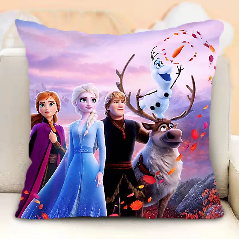 Disney Elsa Decorative Pillow Cases Cartoon Cushion Cover Children Girl Birthday Christmas Gift 40x40cm