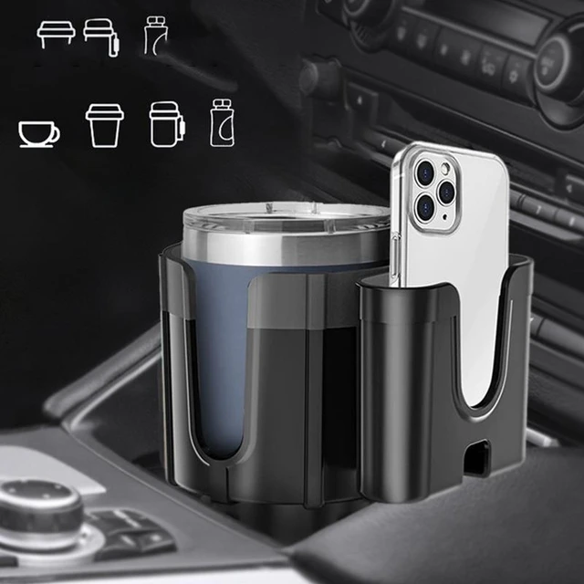 Car Cup Holder Expander 2 In 1 Expander Drink Holder With Phone