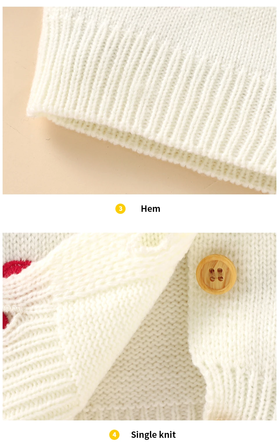 Sweet Cherry Print Knitted Acrylic O-neck Long Sleeve Newborn Baby Girls Coat Soft Infant Cardigan Sweat for 0-12 Months Newborn