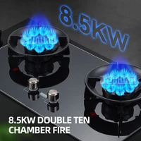 Embedded Gas Stove with 2 Burner Household Natural Gas Automatic Flameout Protection Gas Cooker 2