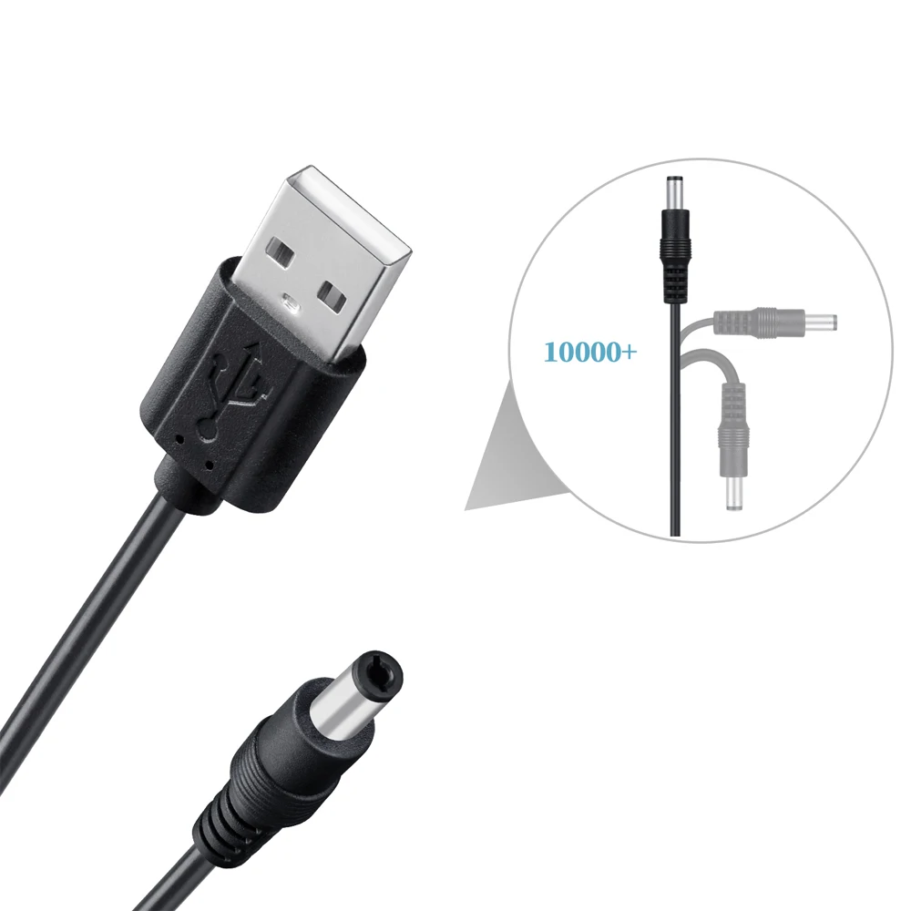 Charging Cable DC 5.5*2.1 USB Multifunctional 8-in-1 Male