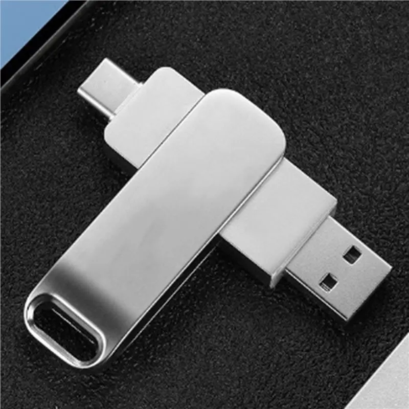 AM-2X TYPE-C 금속 펜 드라이브 128GB 방수 USB 플래시 드라이브 128GB 메모리 스틱 비즈니스 선물 U 디스크