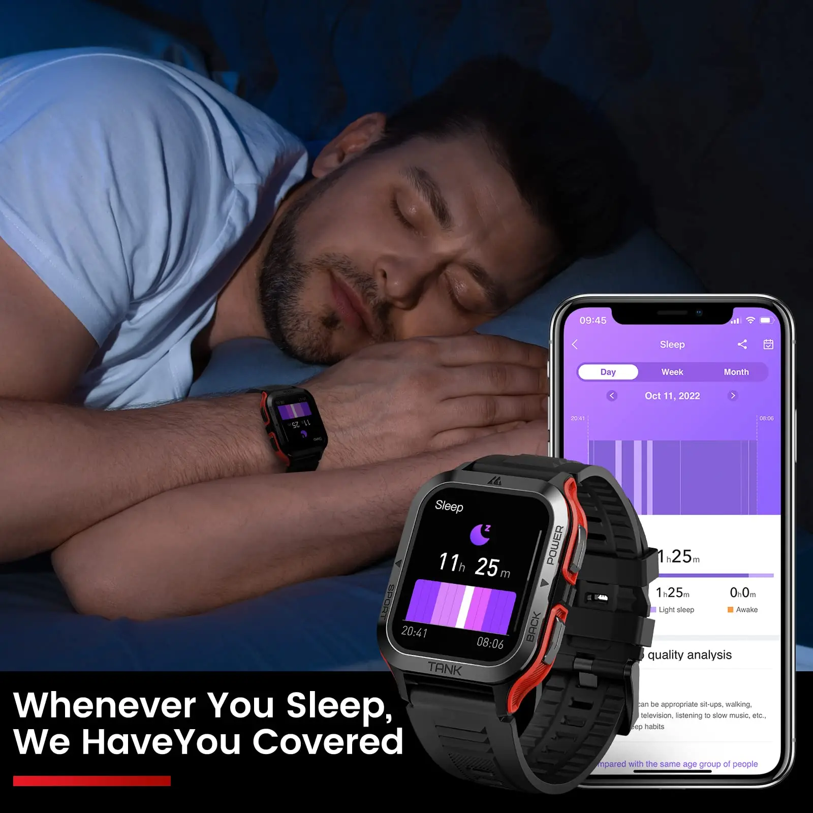 Original AMAZTIM TANK M2 Smart Watch Ultra Military Mens Watches