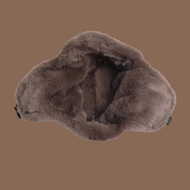 Fashion Half Star Thicken Faux Fur Earflap Hat Ushanka Bomber Unisex Winter Ski Ride Travel Casual Warm Cap Color Match winter hat fashion hat fur hat earflap hat faux fur hat