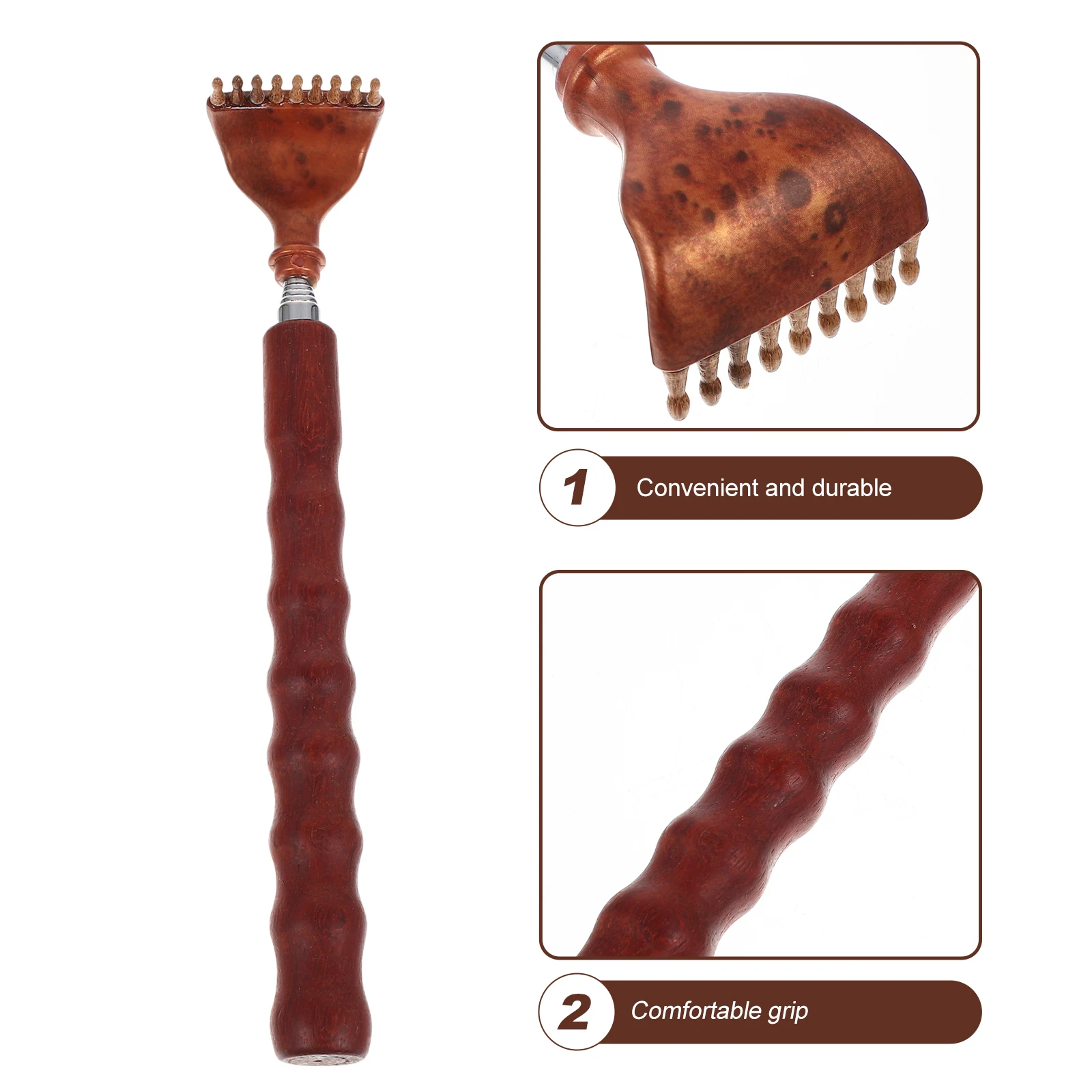 Face Massager Claw Telescoping Handheld Tool Hand Portable Wooden Face Massagers Stick Scratching Personalized Scraper Itching