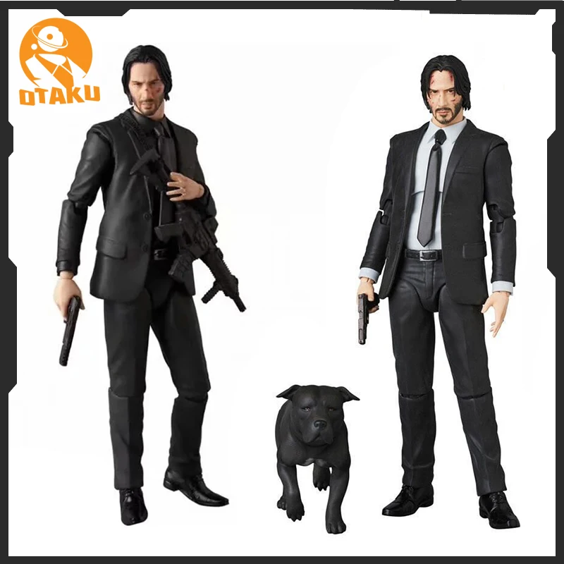 MAFEX 085 John Wick With Dogs Anime Figures John Wick Maf 070 Action Figures PVC Statue Model