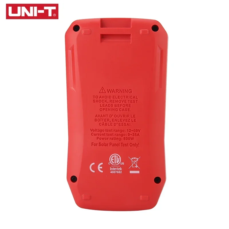 UNI-T Solar MPPT Meter UT673PV 5~800W PV Module Maximum Power Tester Open Circuit Voltage Short Circuit Current Lmp Vmp Test 4