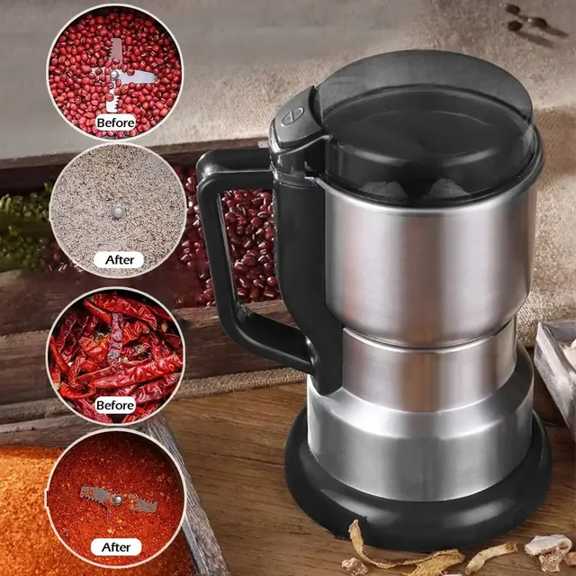 Stainless Steel Spices Mill Cereal Grains Grinder Multifunction 600/300ml Electric Grinder Machine Electric Coffee Beans Grinder