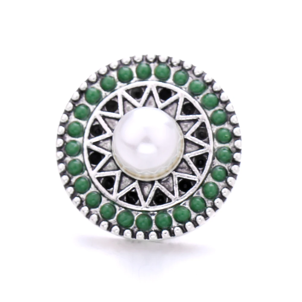 20pcs New Snap Jewelry Vintage Metal Round 18mm Snap Buttons Snap Bracelet Necklace Interchangeable Jewelry