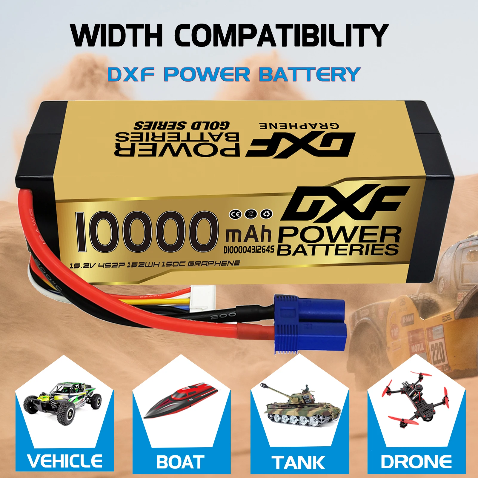 Batterie Drone 4S 10000mAh XT90/EC5 Lot 2 ou 4 Pièces