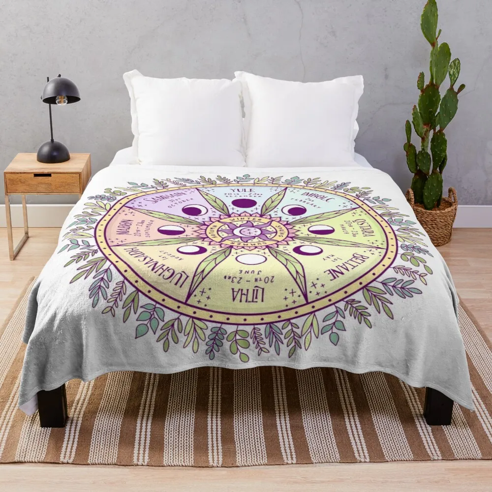

Wheel of the Year Throw Blanket Single Blanket Double-Sided Blanket Jacquard Blankets Ands