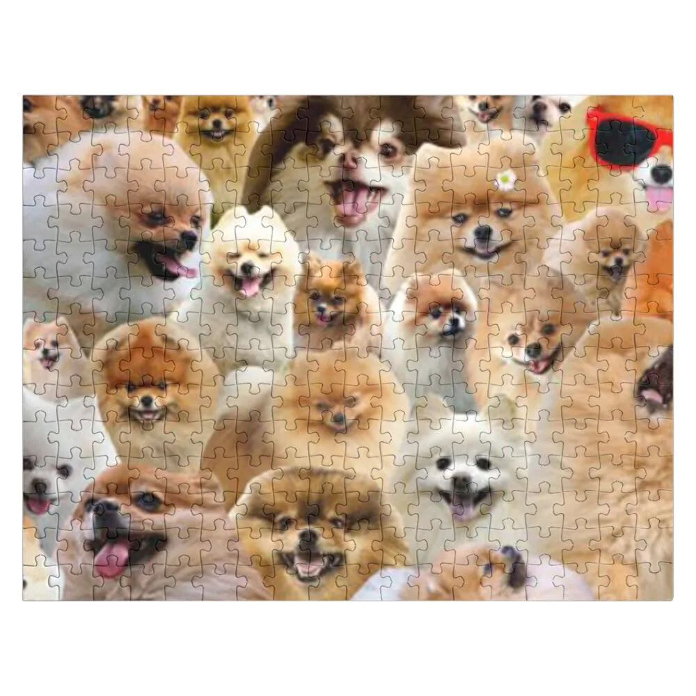 Cute Pomeranian CollageJigsaw Puzzle Wooden Jigsaw Puzzle Jigsaw Puzzle For Kids