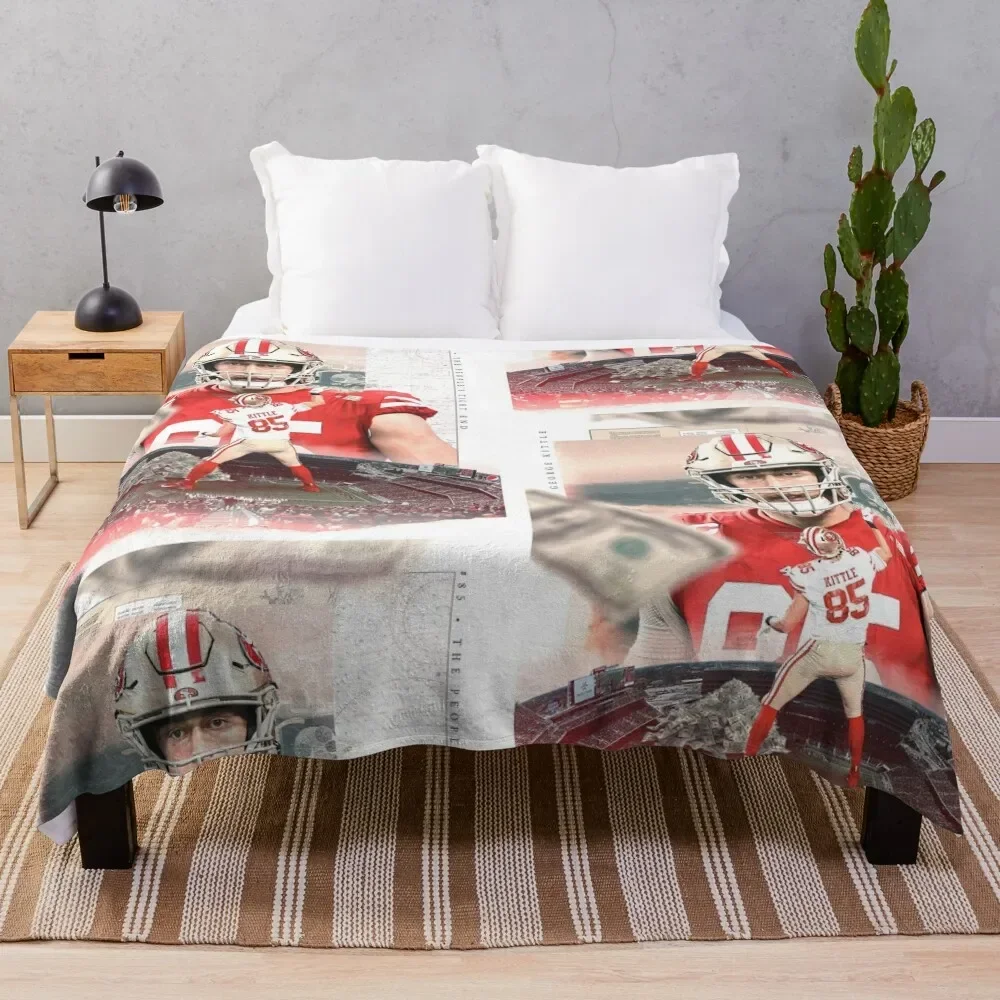 

George Kittle Throw Blanket Picnic for sofa warm winter Blankets