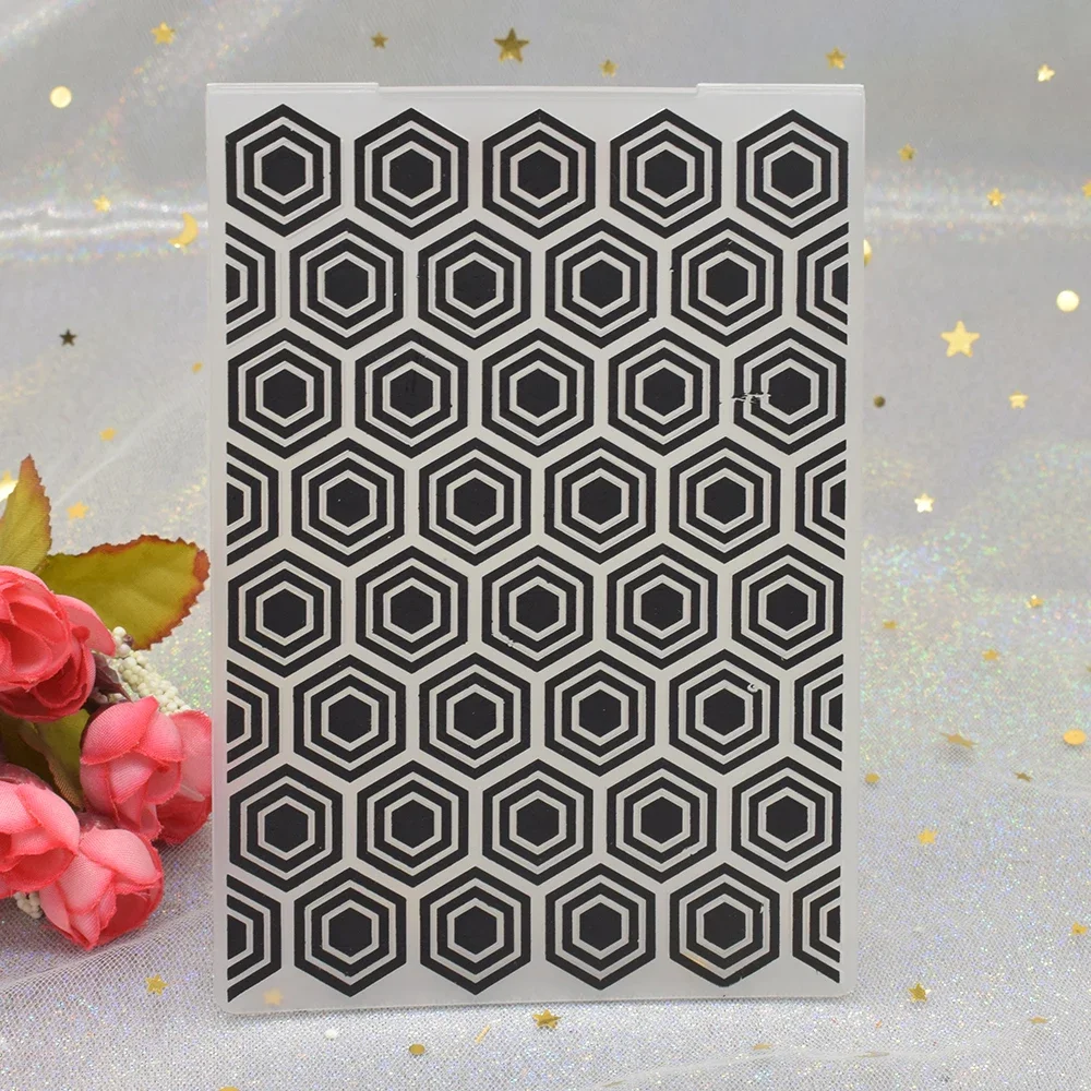 Honeycomb Pattern 3D Embossing Folders DIY Scrapbooking Paper Card Making Craft Plastic Template Stencil plastic embossing folder embossing folder