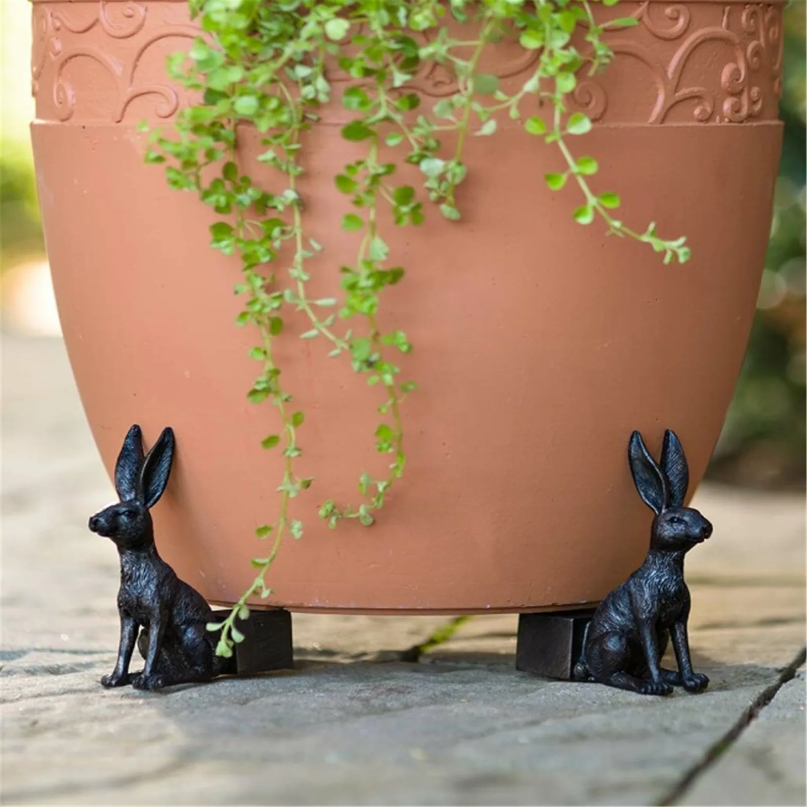 Animal Plant Pot Foot Flower Pot Support Resin Craft Decoration Set Of 3 Outdoor Statue Garden