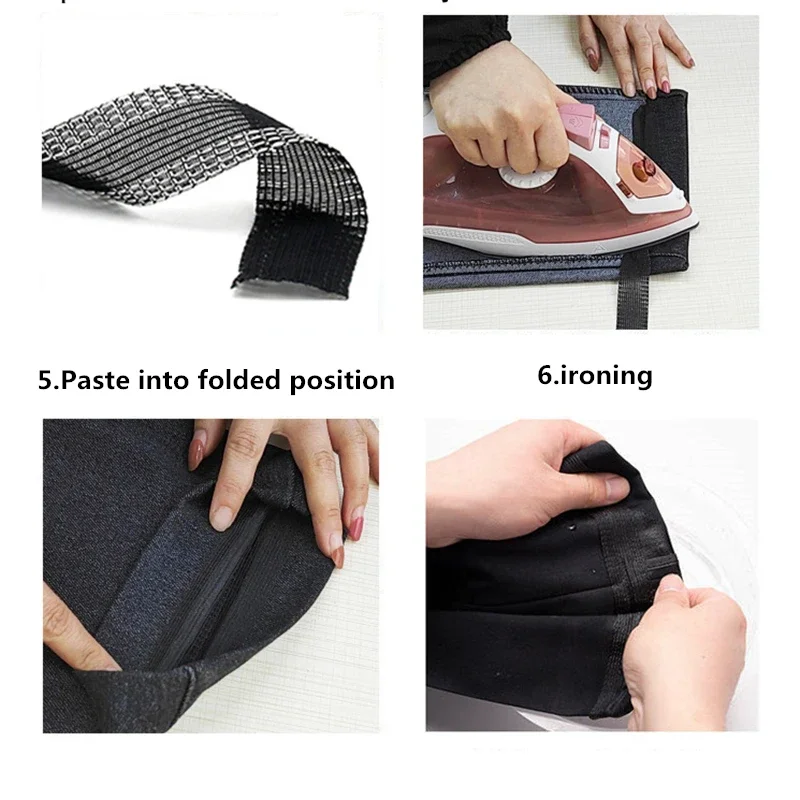 2M-5M Self-Adhesive Pants Paste Iron on Pants Edge Shorten Self-Adhesive Pants Mouth Repair Paste Hem Tape for Jeans Trousers