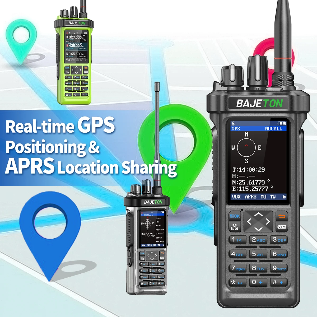 BAJETON BJ-9000トランシーバー CB/SSB/RX/HF受信機 GPS APRS 10W