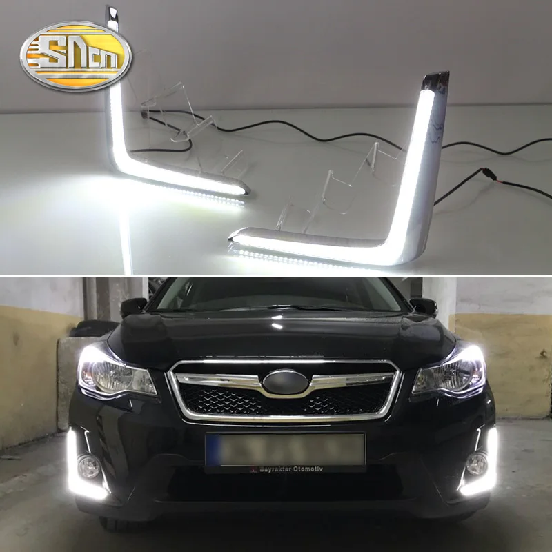 

For Subaru XV 2016 2017,Dimming Style Relay Waterproof Chromed ABS Cover Car DRL 12V LED Daytime Running Light Daylight SNCN