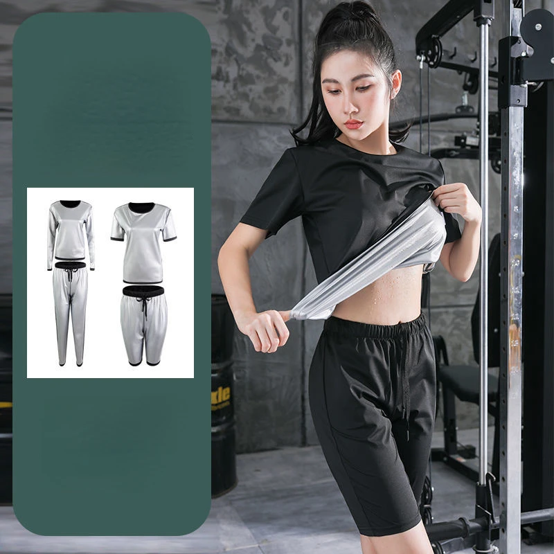 Women Sport Sweat Sauna Suit Workout Clothes Suits 2022 Fitness Moisture Absorbent Yoga Running Fitness Set Super Elasticity