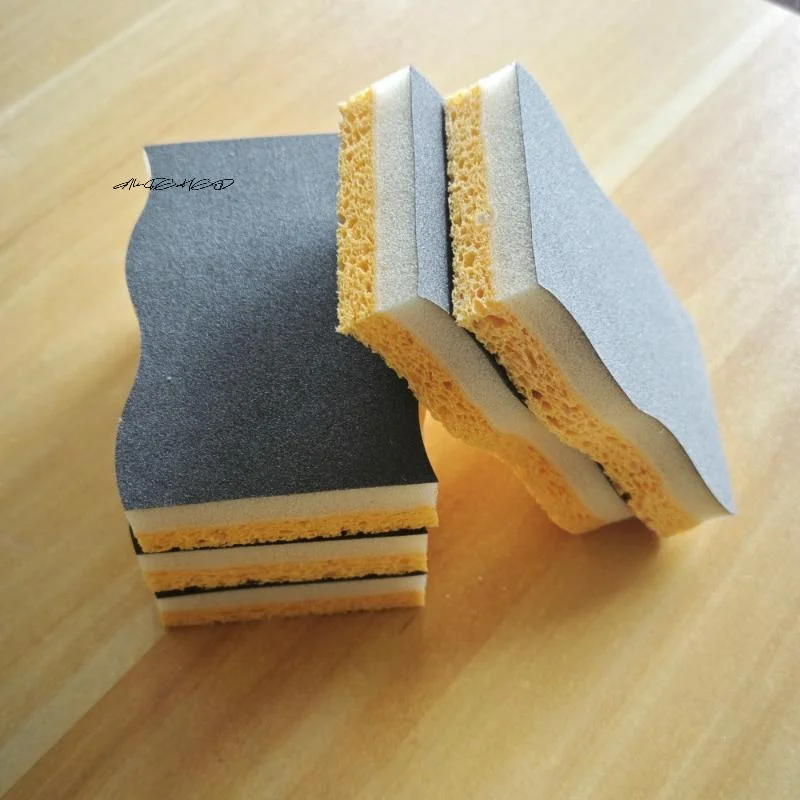 2/6/12Pcs Wood Pulp Cotton Cleaning Sponge Double Sided Dish Washing Scrubber Pad Eco-Friendly Scrubbing Sponge for Kitchen