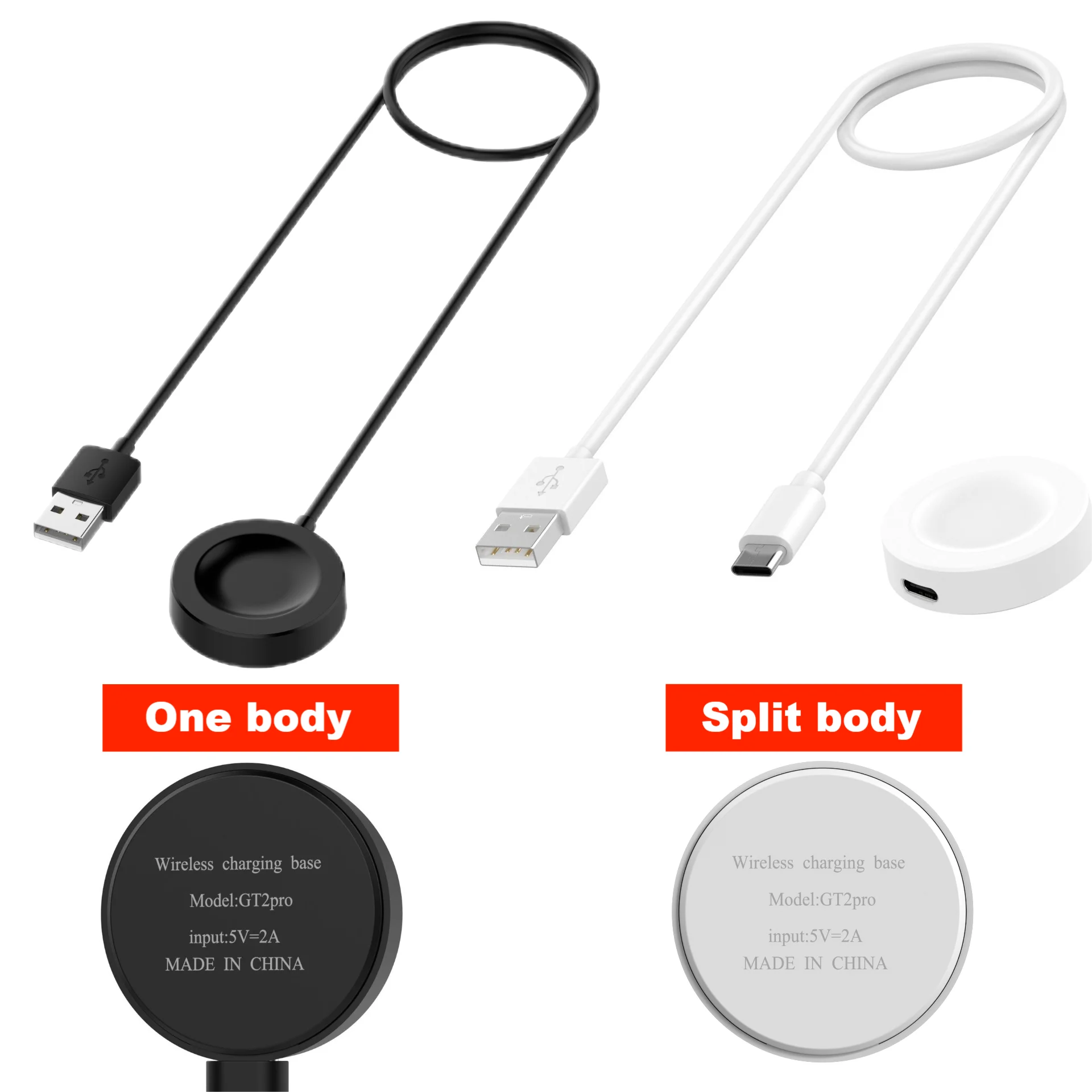 Universal Wireless Charging Base for Huawei Watches with Adapter Compatibility