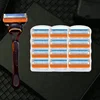 New Stainless steel manual shaver, 5-layer razor blade reusable, retro wet scratch resistant hair removal blade