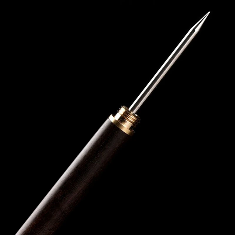 1pc Tea Needle Stainless Steel Small Ebony Ceremony Accessories Puer Dedicated Tea Needle Chinese Kung Fu Teasets Tool Teaware