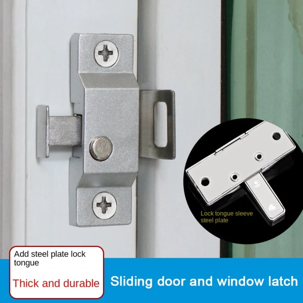 New Zinc Alloy Sliding Door Latch Hardware Durable Spring Latch Anti-theft Security Bolt Latch Door