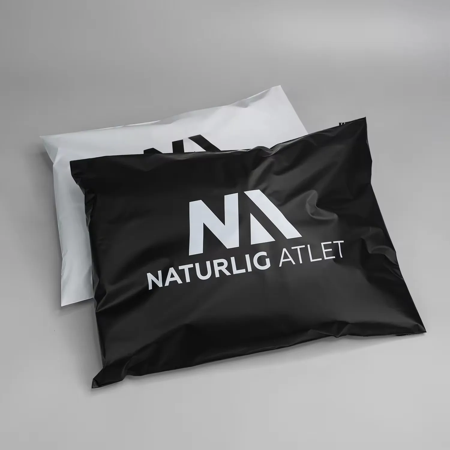 Environmentally friendly custom printing logo, luxurious matte white plastic mailing envelope, polyethylene shipping bag 50pcs 5