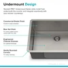 28-inch 16 Gauge Undermount Single Bowl Stainless Steel Kitchen Sink, KHU100-28 4