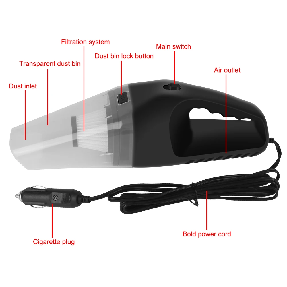 Vacuum Cleaner Handheld Vacuum Cleaner Wireless Vacuum Cleaner Portable Vacuum Cleaner Powerful Handheld Mini Cleaners Rechargeable Portable High Super Suction Car Vacuum Cleaner Wet And Dry dual-use