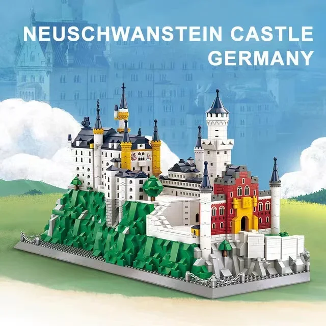 

1969PCS City New Swan Stone Castle Building Blocks World Famous Architecture Bricks Educational Toys for Children Gifts