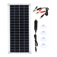 Panneau solaire 12V DC 5V USB Type-C, Kit de charge portable et flexible, système léger pour téléphones, voiture, camping, randonnée, banques d'alimentation IP65 5