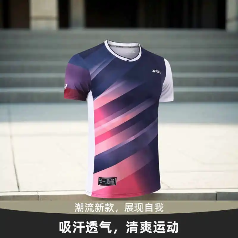 YONEX New High Quality Badminton Tennis Wear Sport T-shirts with Short Sleeves Comfortable Breathable Sweat Absorb Quick Dry Top