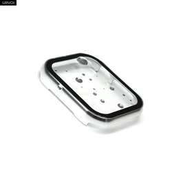 URVOI Premium Aluminum Alloy Apple Watch Metal Case with Glass Screen Protector for 42mm Series 123 (Silver)