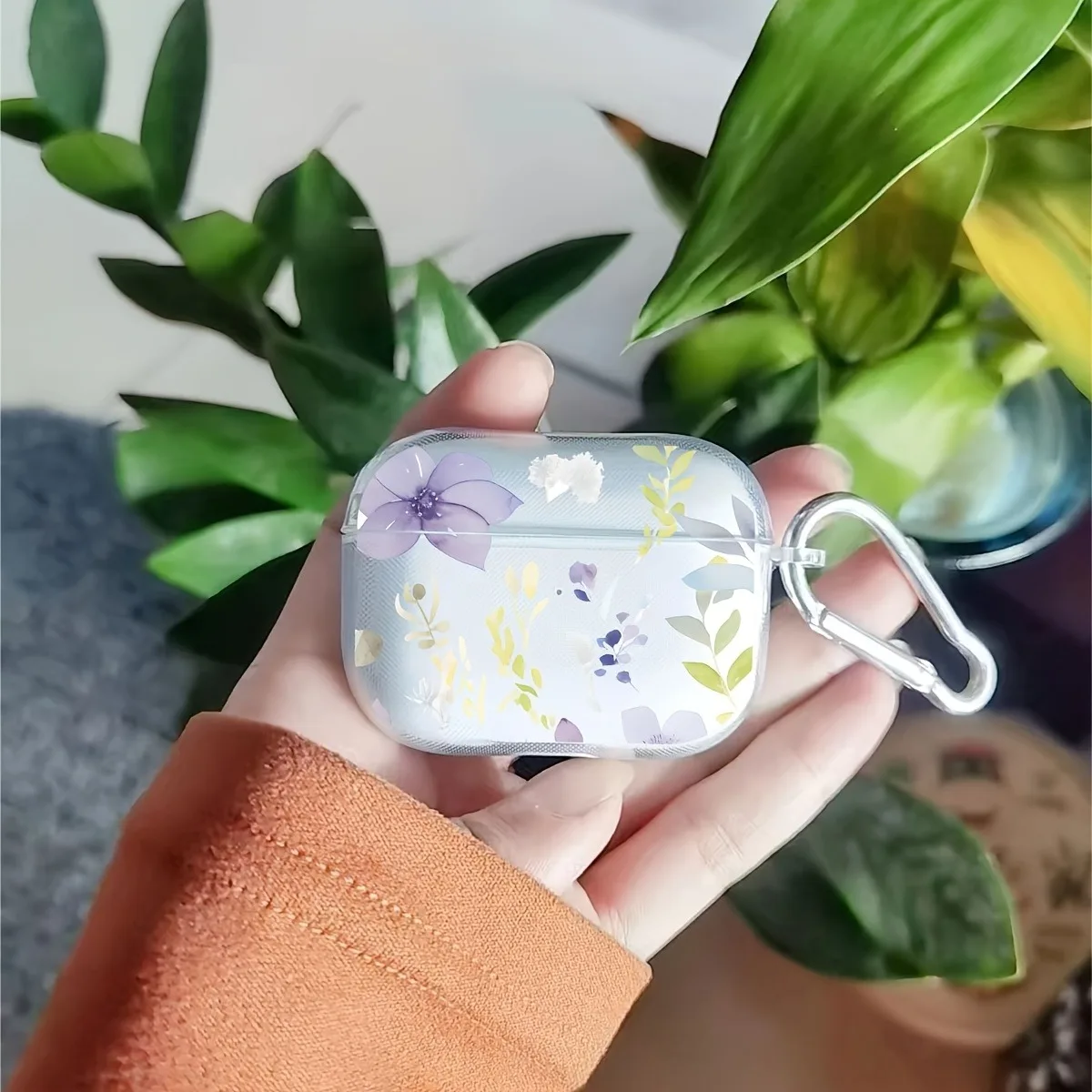 Clear Silicone AirPods Case with Keychain for AirPods Pro and 3 4